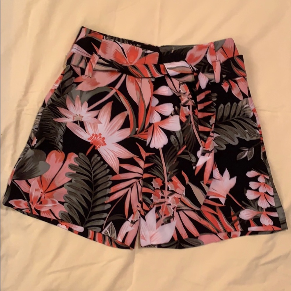 Floral Paperbag Shorts